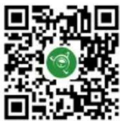 QR code with a green circular logo in the center, likely linking to a digital resource or website.