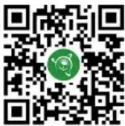 QR code with a green circular logo in the center, likely linking to a digital service or website.