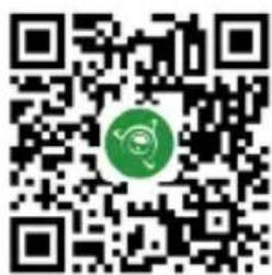 QR code with a green circular logo in the center, likely linking to a digital resource or website.