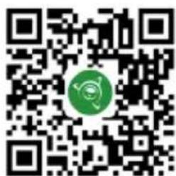 QR code with a green circular logo in the center, likely linking to a digital resource or website.