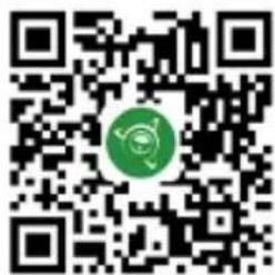 QR code with a green circular logo in the center, likely linking to a digital resource or website.