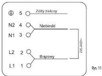 Concept IDV5760 - Jednofazowe połączenie listwy zaciskowej płyty grzejnej za pomocą 3-żyłowego przewodu zasilającego (230 V) - 1