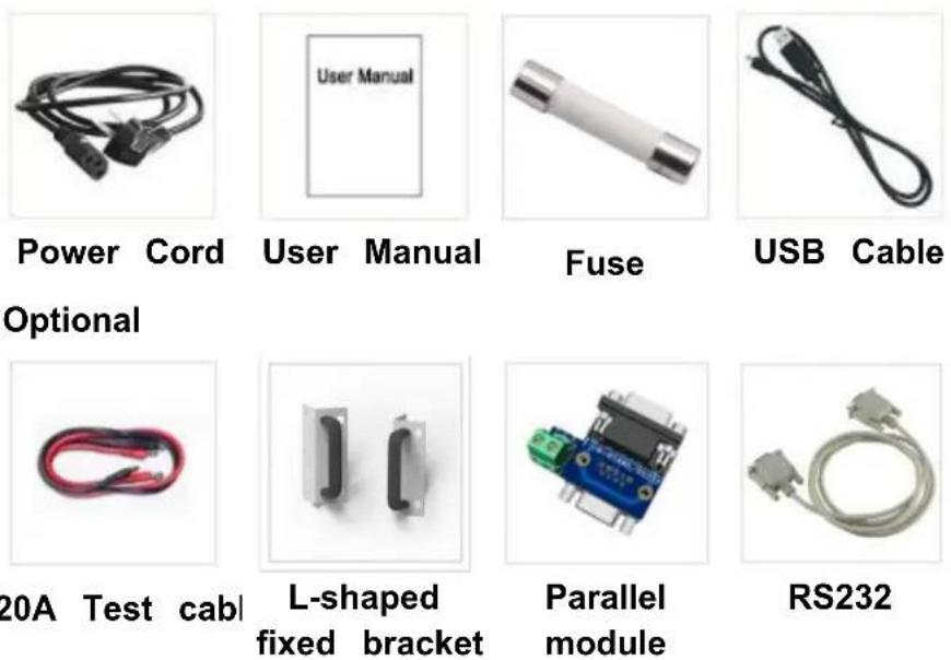 Owon OEL8500 - Appendix A: Accessories - 1