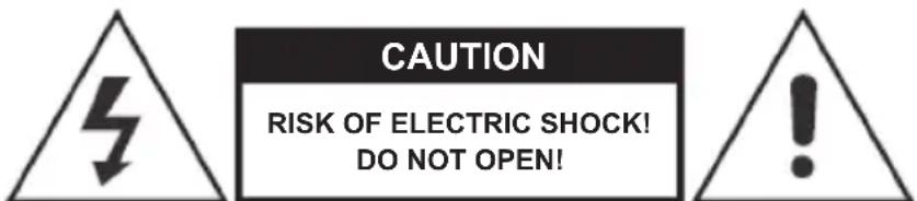 CAUTION RISK OF ELECTRIC SHOCK! DO NOT OPEN!
