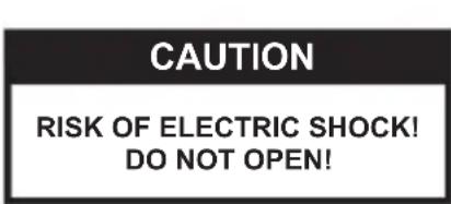 CAUTION RISK OF ELECTRIC SHOCK! DO NOT OPEN!