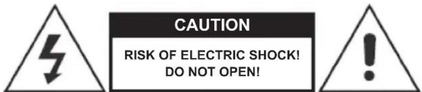 CAUTION RISK OF ELECTRIC SHOCK! DO NOT OPEN!