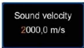 Sound velocity 2000,0 m/s