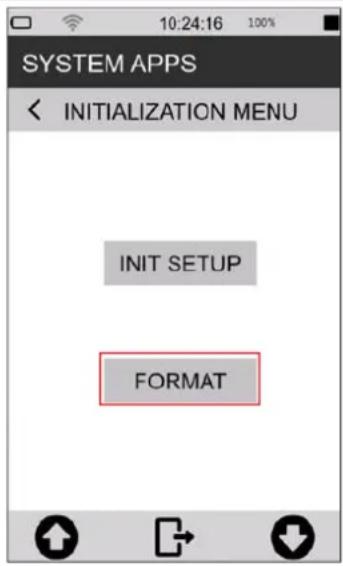 Senseca XPT800 - Formatting from device - 1