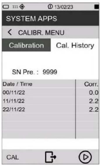 Senseca XPT800 - Calibrations History - 1