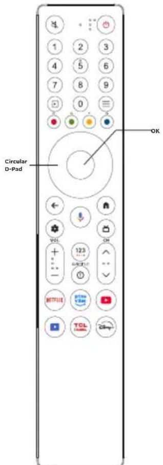 TCL 55P79K - Speciální dálkový ovladač - 1
