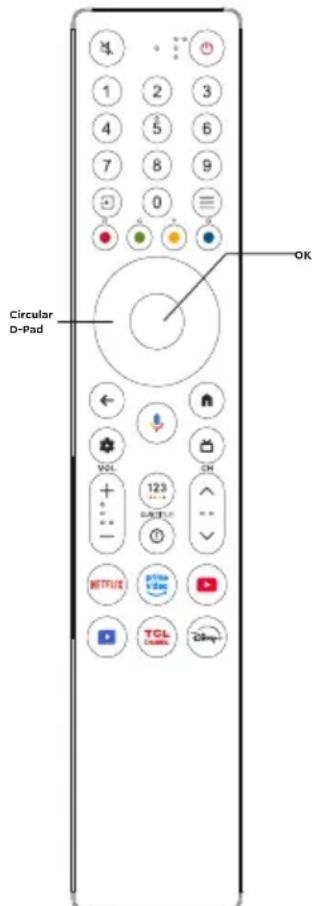 TCL 50P79K - Speciální dálkový ovladač - 1