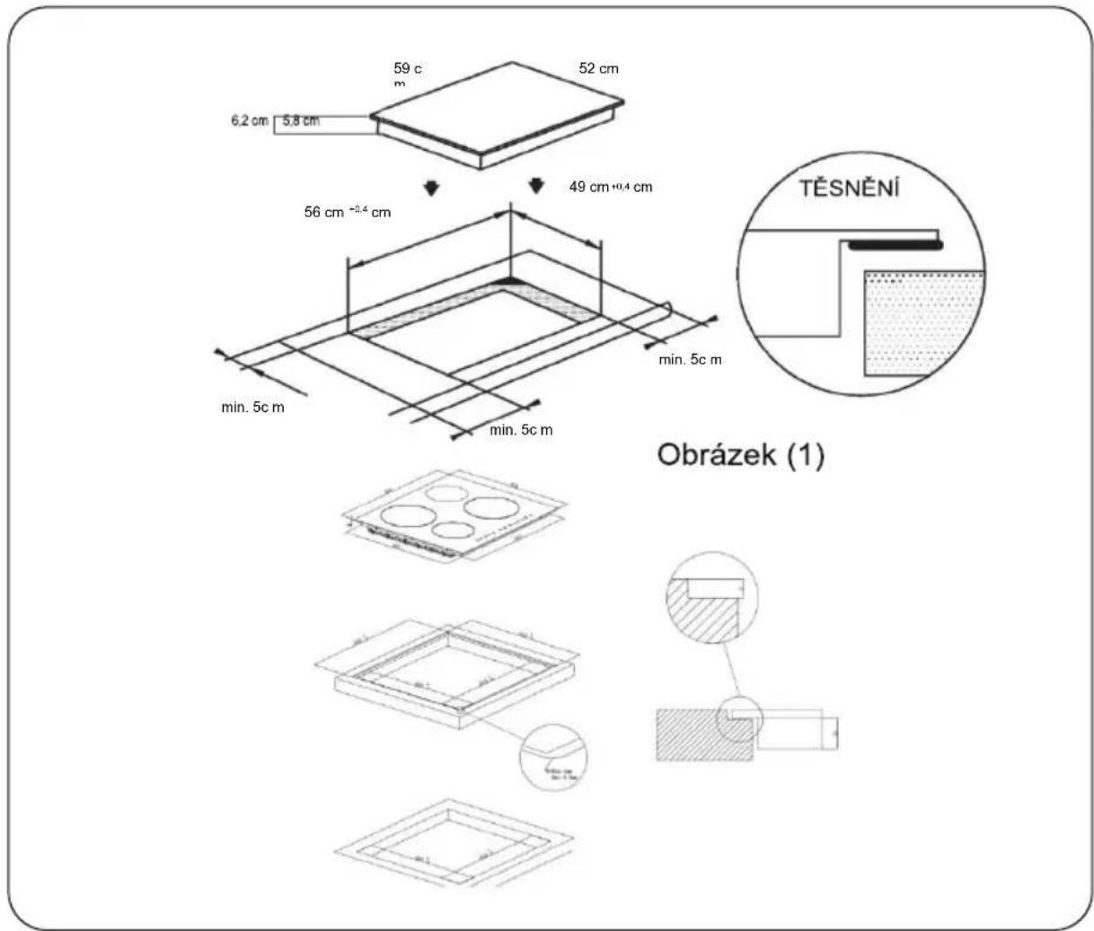 59 cm 6.2 cm 5.8 cm 52 cm 49 cm +0.4 cm 56 cm -0.4 cm min. 5c m min. 5c m TĚSNĚNÍ Obrázek (1)