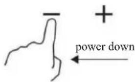 − + power down