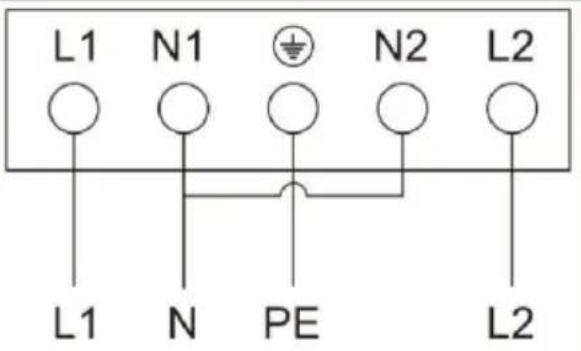 L1 N1 ⊕ N2 L2 L1 N PE L2