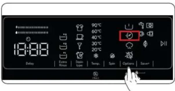 18:00 Delay Extra Rise Spin type Temp. Spin Options Save*