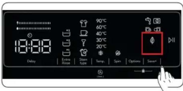 18:00 Delay Extra Rinse Stain type 90°C 60°C 40°C 30°C 20°C Temp. Spin Options Save+
