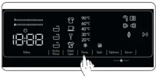 18:00 Delay Extra Rise Stain type Temp. Spin Options Save+