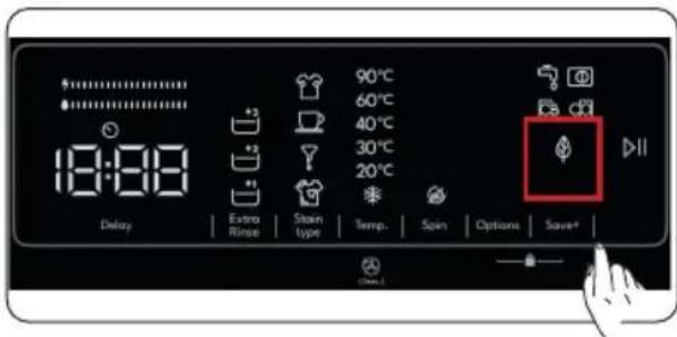 18:00 Delay Extra Rinse Steam type 90°C 60°C 40°C 30°C 20°C Temp. Spin Options Save*