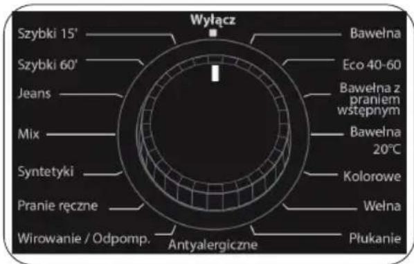 Wyłącz Szybki 15' Jeans Mix Syntetyki Pranie ręczne Wirowanie / Odpomp. Antyalergiczne Bawełna Eco 40-60 Bawełna z praniem wstępnym Bawełna 20°C Kolorowe Wełna Płukanie