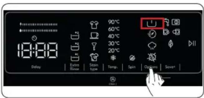18:00 Delay Extra Range Stom type 90°C 60°C 40°C 30°C 20°C Spin Options Save+ Clear