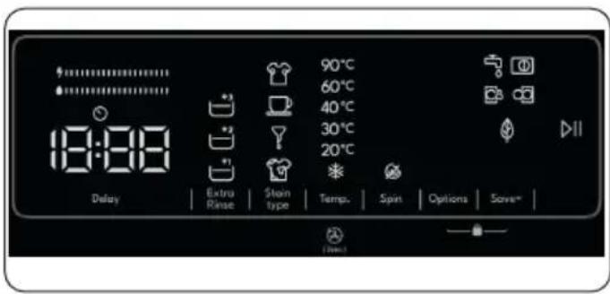 9:00 Delay Extra Rinse Stein type Temp. Spin Options Save*
