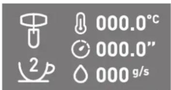 000.0°C 000.0" 000 g/s
