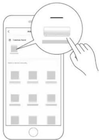 Illustration showing a hand interacting with a smartphone screen displaying a UI interface, with a magnified circular detail highlighting the UI element.