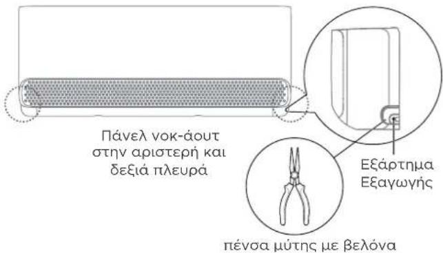 Πάνελ νοκ-άουτ στην αριστερή και δεξιά πλευρά Εξάρτημα Εξαγωγής πένσα μύτης με βελόνα