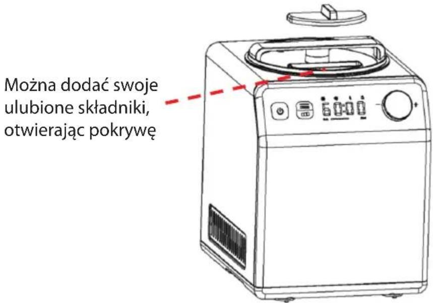 Można dodać swoje ulubione składniki, otwierając pokrywę