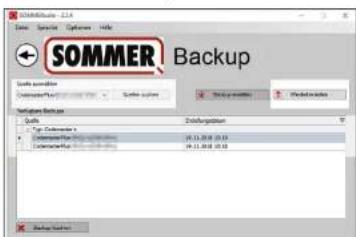 SOMMER Backup File name: Summer File type: Summer1 File size: 25.000 GB Defaulting 14.11.2018 16:33 14.11.2018 16:33 Backup Settings