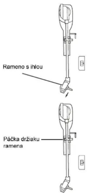 Rameno s ihlou Páčka držiaku ramena