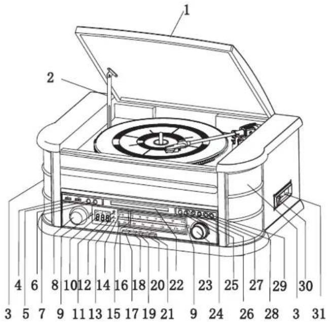 HYUNDAI RTC-513RIP - ČELNÍ PANEL - 1