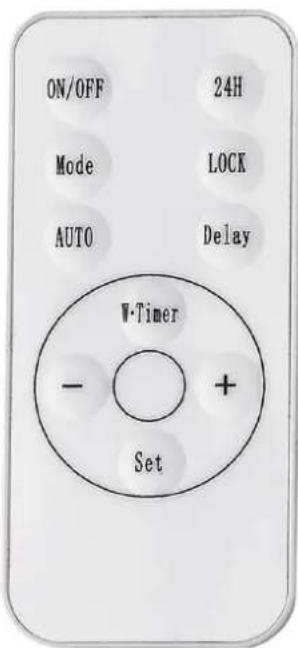 ON/OFF 24H Mode LOCK AUTO Delay V-Timer - + Set