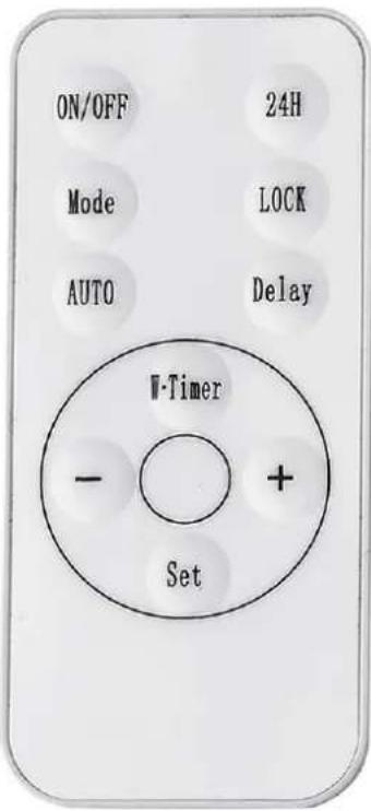 ON/OFF 24H Mode LOCK AUTO Delay W-Timer - + Set