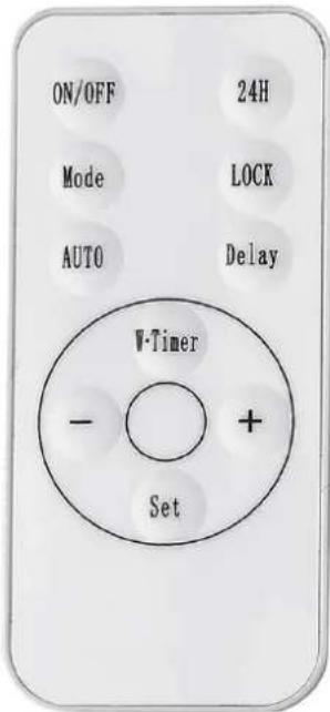 ON/OFF 24H Mode LOCK AUTO Delay V-Timer - + Set