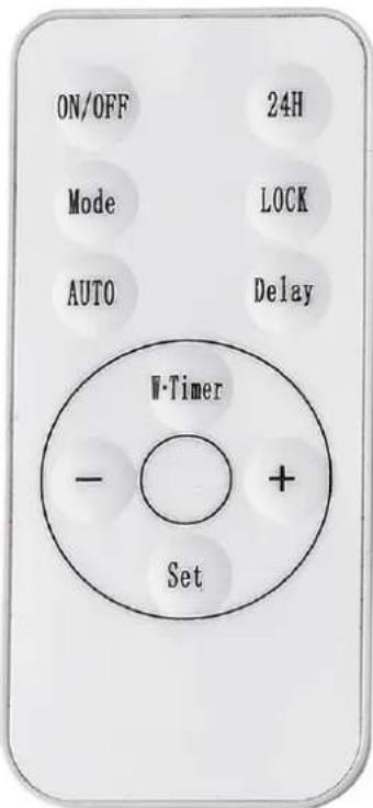 ON/OFF 24H Mode LOCK AUTO Delay W-Timer - + Set
