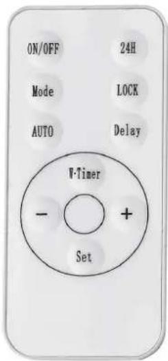 ON/OFF 24H Mode LOCK AUTO Delay V-Timer - + Set