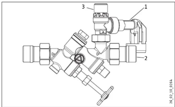 Technical diagram of a mechanical assembly with numbered components and a page number in the corner