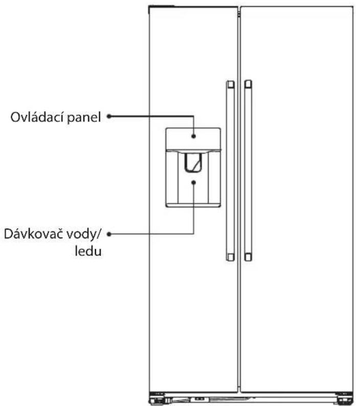 Ovládací panel Dávkovač vody/ ledu
