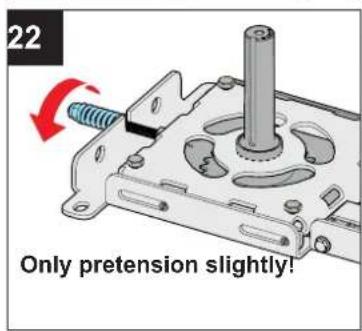 22 Only pretension slightly!