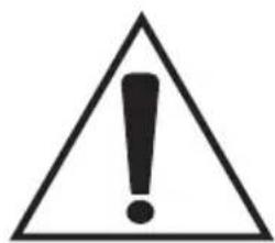 Warning symbol image with exclamation mark inside triangle