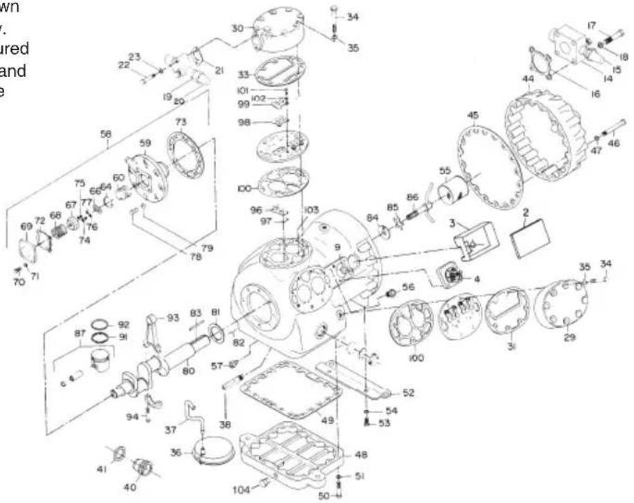 Exploded view diagram of a mechanical assembly with numbered components and Chinese annotations
