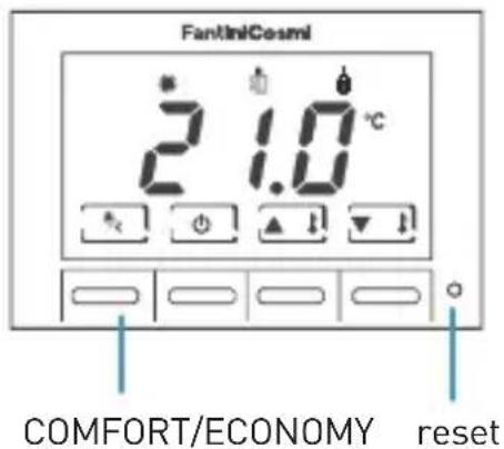 FanTini/Cosml 2 1.0 °C COMFORT/ECONOMY reset