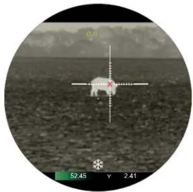 InfiRay BOLT TH50C V2 - Adjust the reticle position of the selected zero distance. - 3
