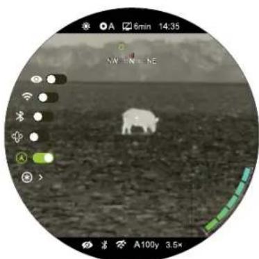 InfiRay BOLT TH50C V2 - Turn the compass on / off - 1