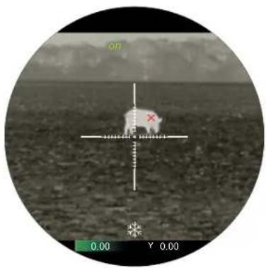 InfiRay BOLT TH50C V2 - Adjust the reticle position of the selected zero distance. - 2