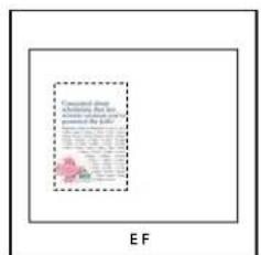 E F