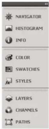 NAVIGATOR HISTOGRAM INFO COLOR SWATCHES STYLES LAYERS CHANNELS PATHS