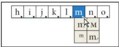 h i j k l m n o m M m m