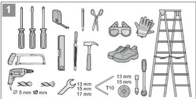 1 Ø 5 mm 10 mm 13 mm 15 mm 17 mm T10 13 mm 15 mm